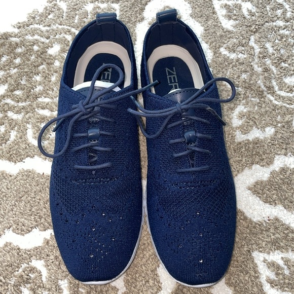 Cole Haan- Marine Blue Knit Zero Grand Sneakers - Picture 3 of 13